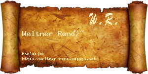 Weltner René névjegykártya
